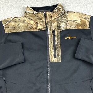 Habit Full Zip Jacket Mens Large Black Camo Trim Anthracite‎ Hunting Outdoor